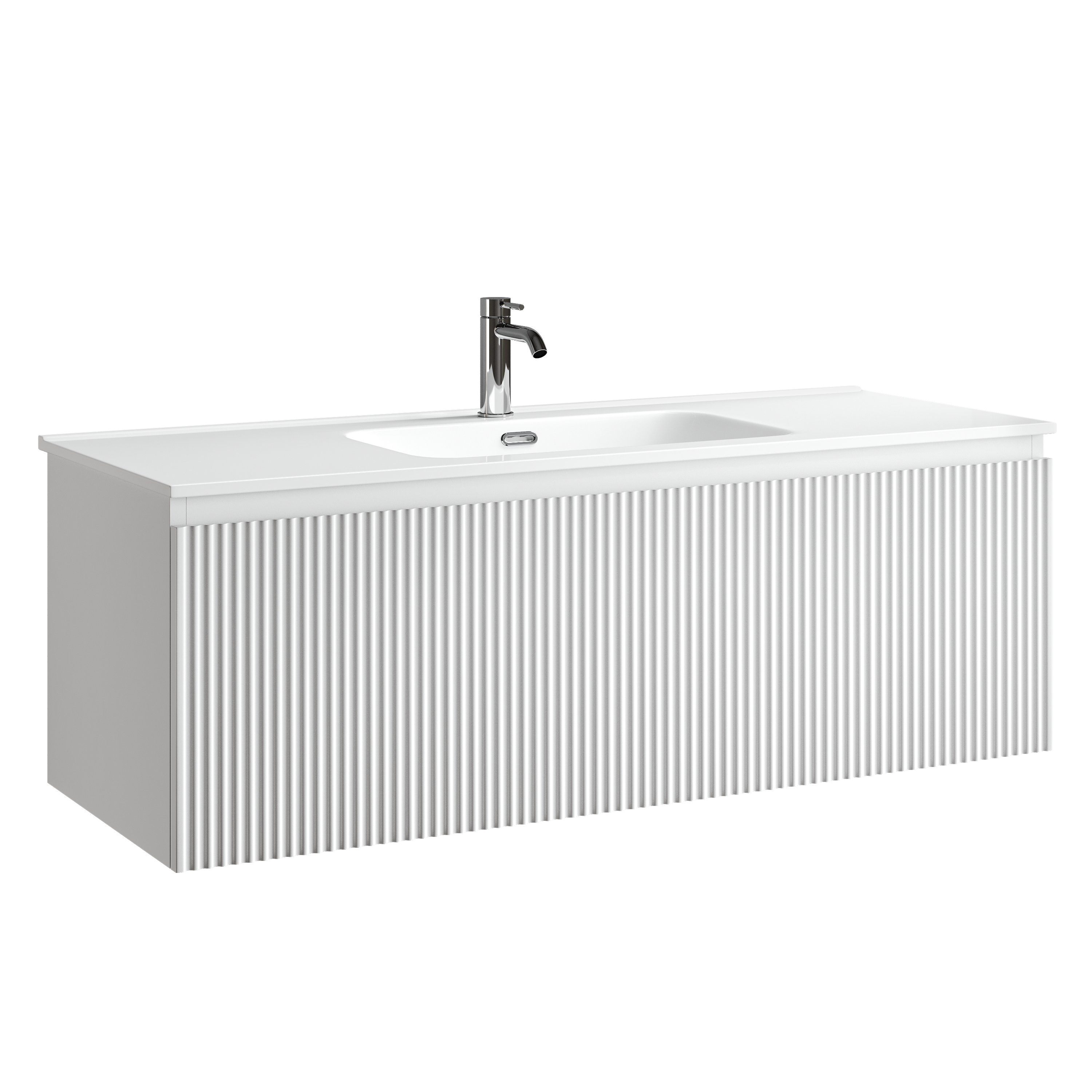 Тумба подвесная SANCOS Snob R 1.0 1195х445х406, c одним ящиком оснащенным доводчиками, Bianco , арт.SNR1.0120W