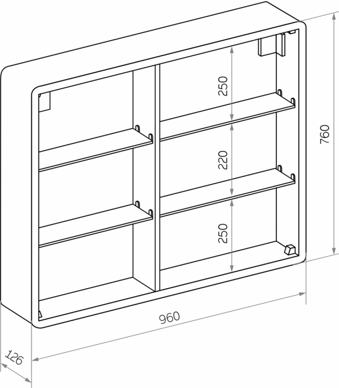 Мебель для ванной Stworki Берген 100 белая с темной столешницей, раковина Moduo 55 Leaf