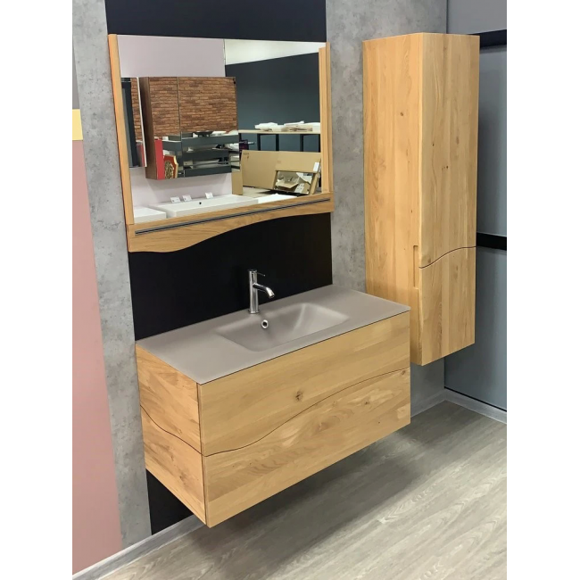 Стеклянная раковина-столешница Jacob Delafon Sherwood EB1830RU-DE5 100 см, матовый базальт