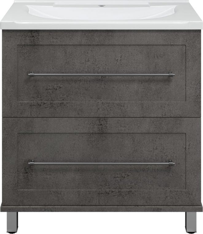 Тумба под раковину Misty Марта 80 темный бетон (П-Мрт-01080-2513Н)