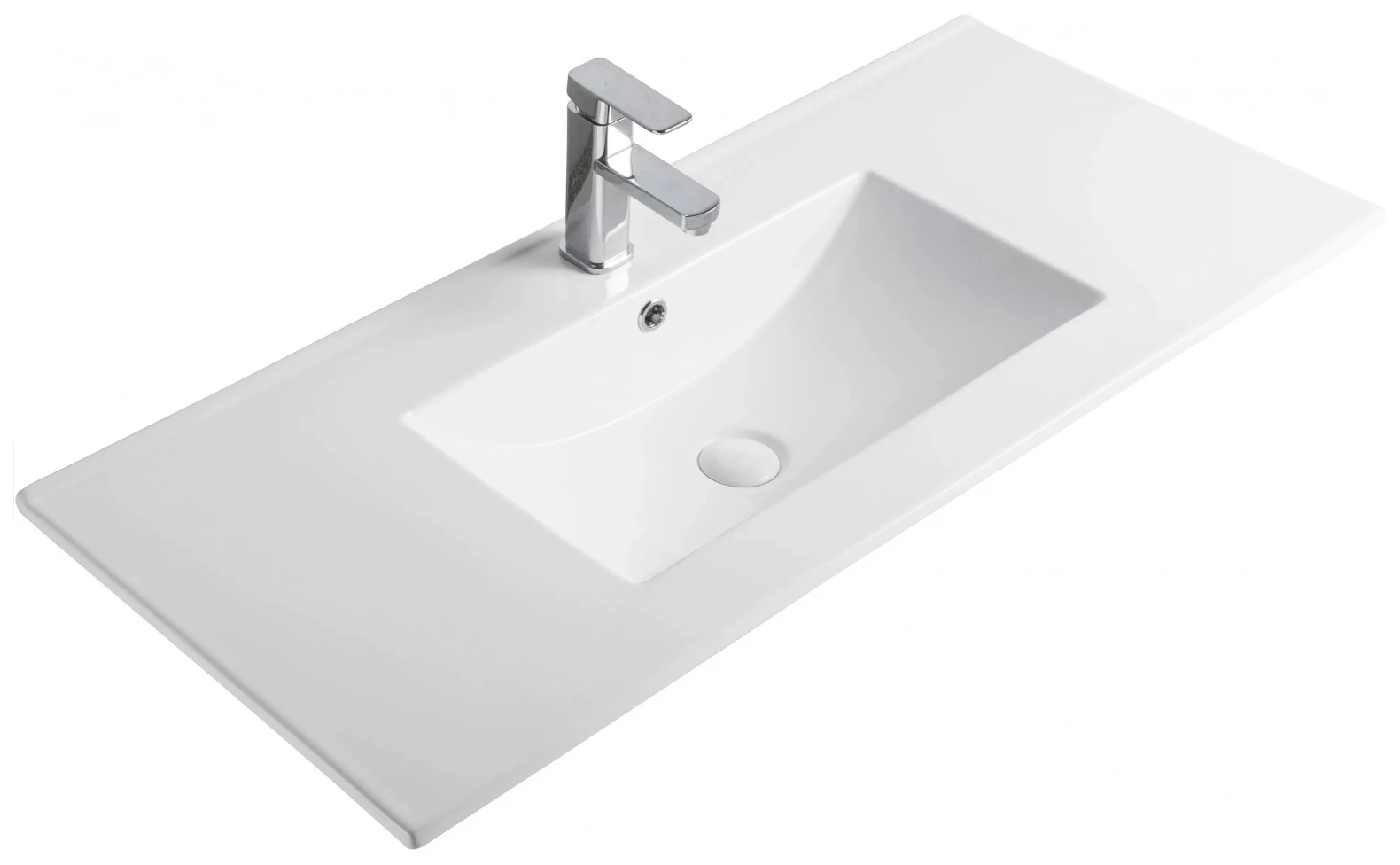 Раковина Gid 9010e 71106 встраиваемая сверху белая 101.5x46.5x17