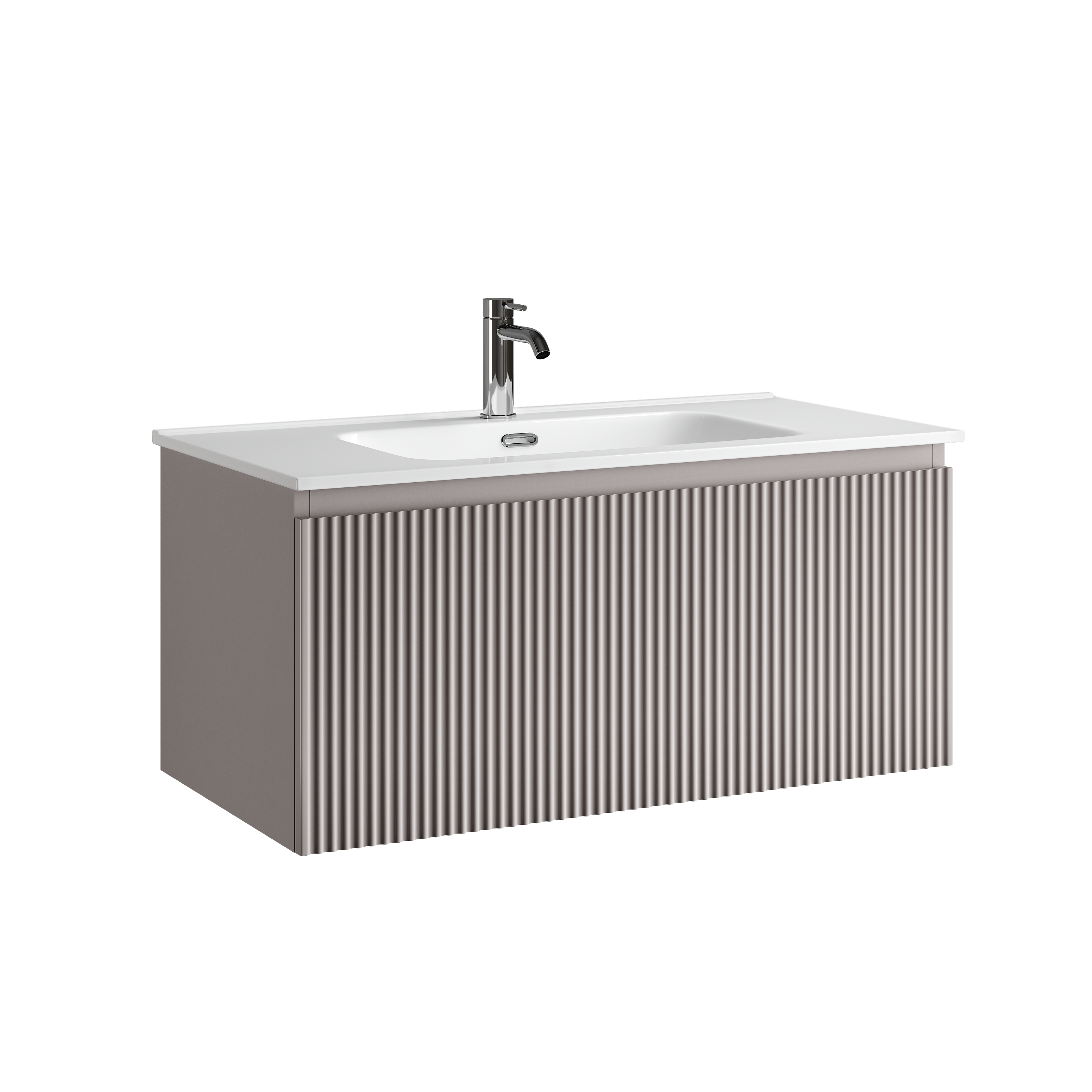 Тумба подвесная SANCOS Snob R 1.0 890х445х406, c одним ящиком оснащенным доводчиками, Doha Soft , арт.SNR1.090SM