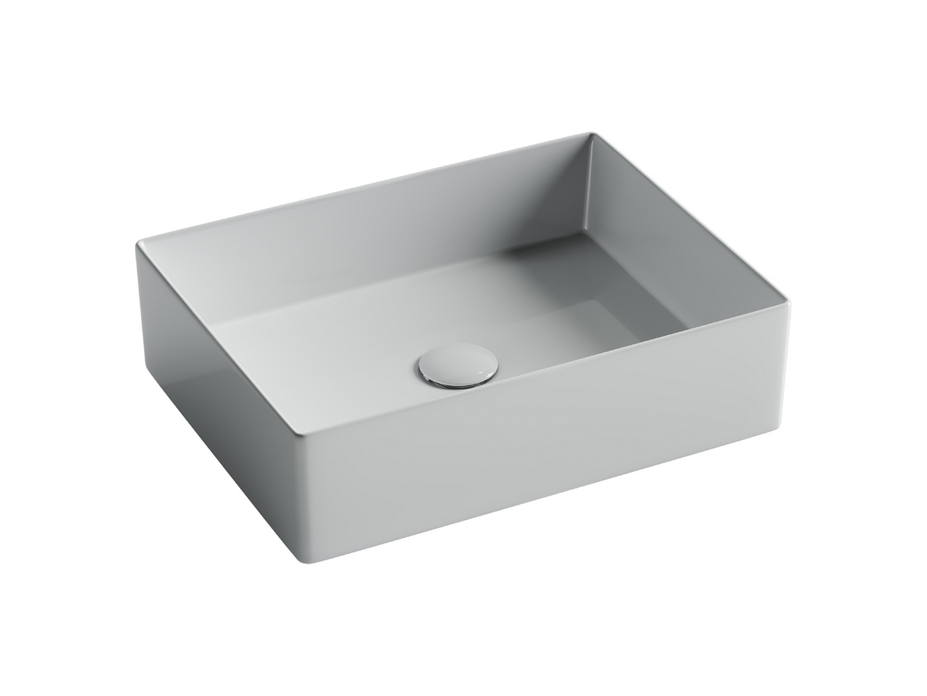 Раковина накладная прямоугольная 361x471x130, без перелива, цвет белый, арт.CN6069