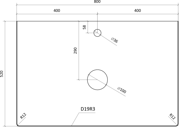 Мебель для ванной Stworki Берген 80 серая со светлой столешницей, раковина Moduo 55 Leaf