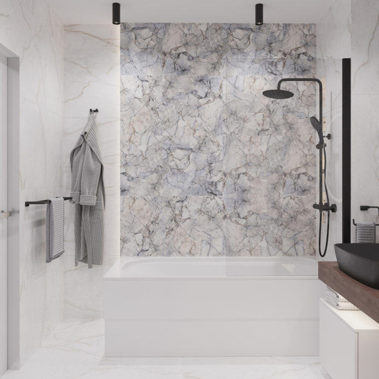 Мебель для ванной Stworki Ольборг 80 столешница дуб карпентер, без отверстий, с тумбой 50, с раковиной Vitra Shift черной