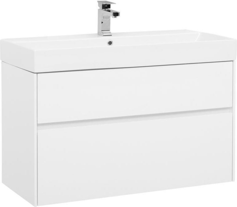 Тумба с раковиной Aquanet Бруклин 100 белый 00212599