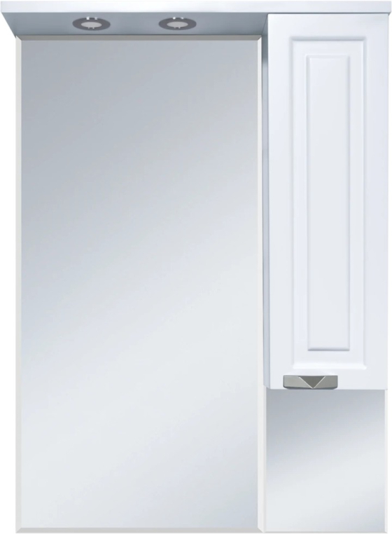 Зеркальный шкаф Misty Терра 70 белый правый