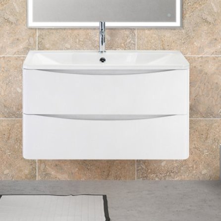 Тумба под раковину BelBagno Acqua 100 подвесная bianco lucido (ACQUA-1000-2C-SO-BL)