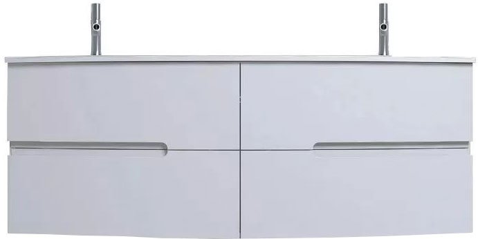 Тумба с раковиной Jacob Delafon Nona 140 глянцевый белый (EB1891RU-G1C+EB1883RU-00)