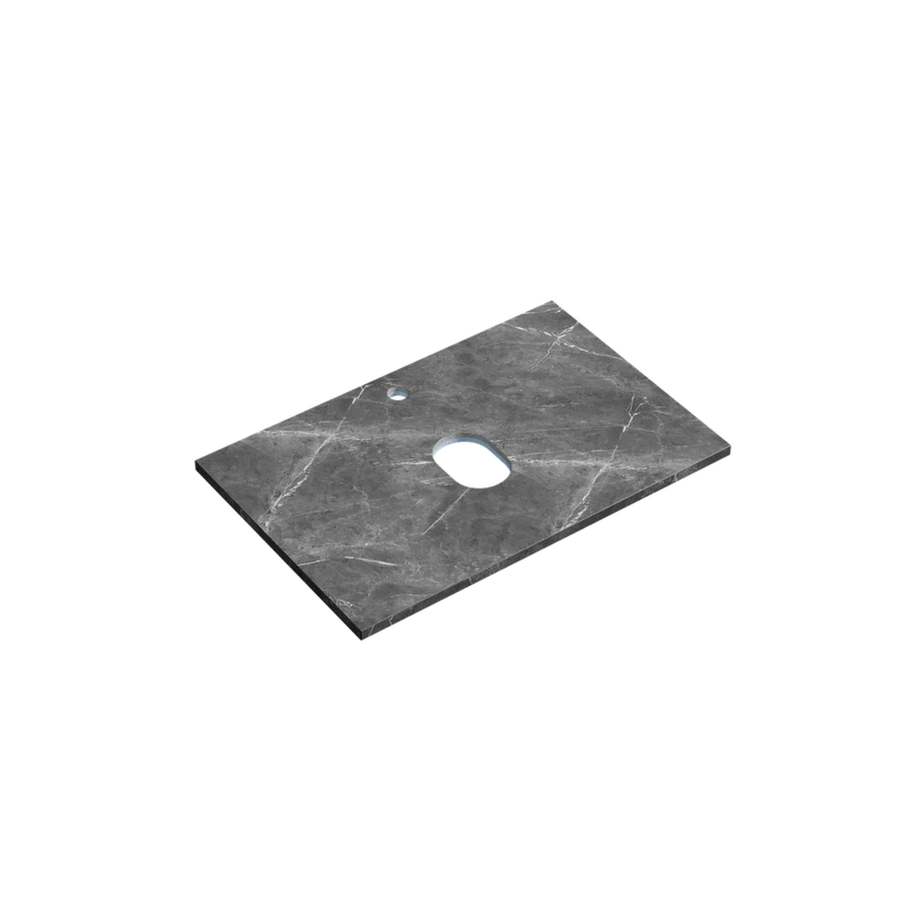 Столешница для ванной комнаты SANCOS 700х460, цвет black sky, арт. TT70A1X