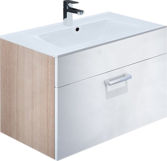 Тумба под раковину IDDIS Mirro 80 белая дерево (MIR80W2i95)