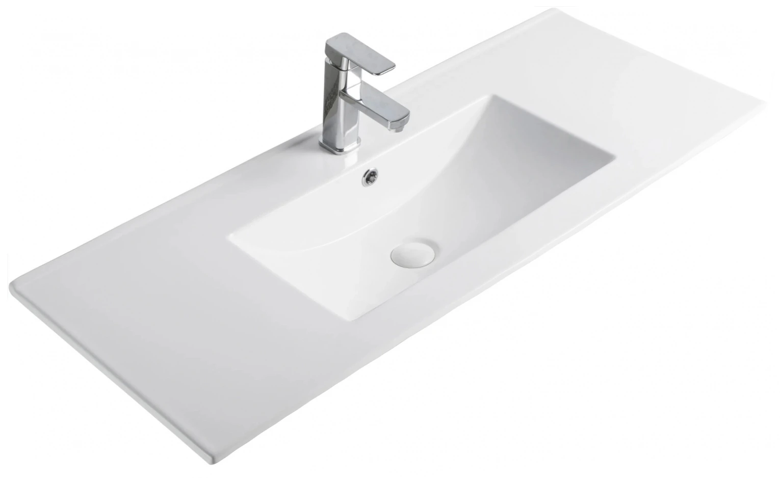 Раковина Gid NYJ803-100 71113 встраиваемая сверху белая 101x40x17