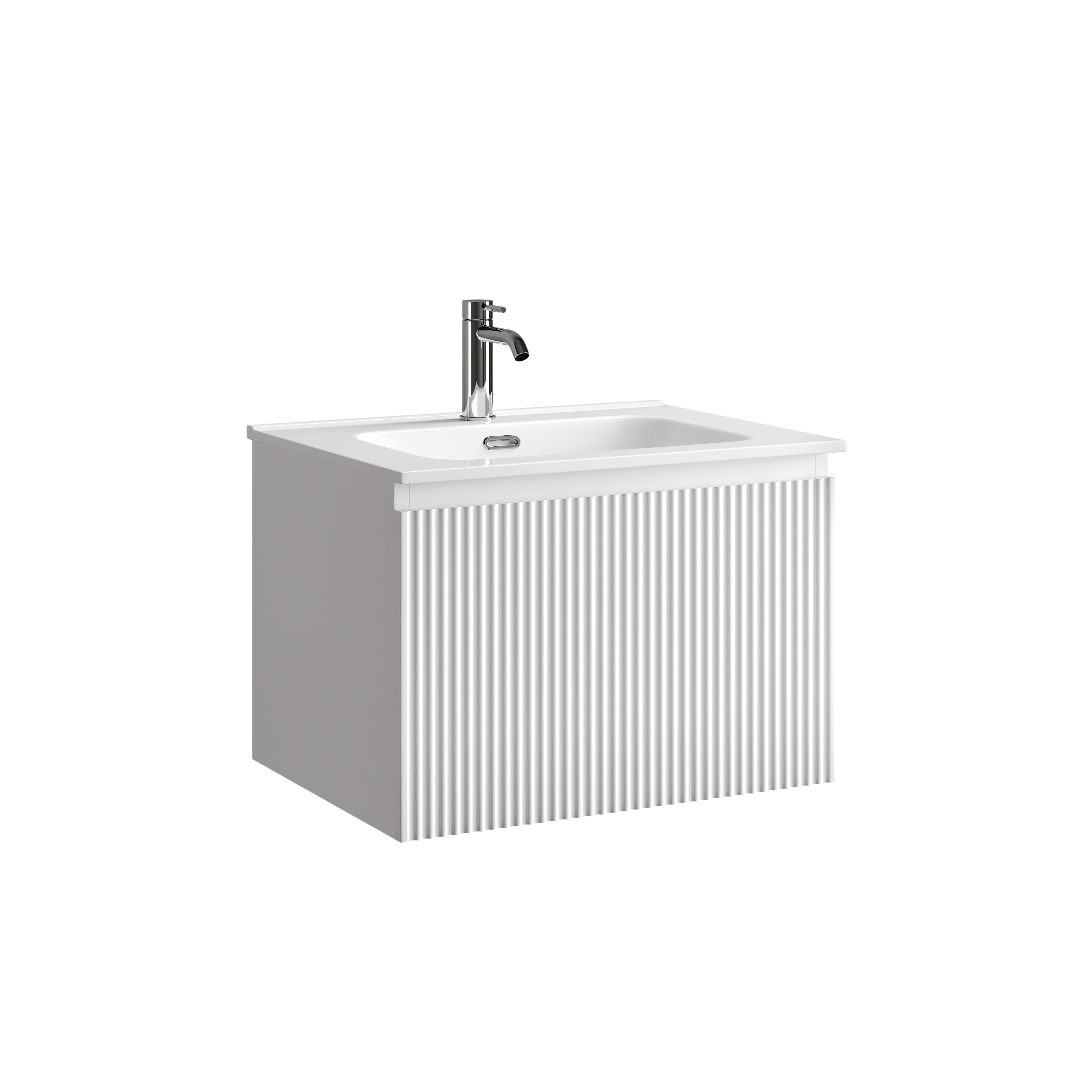 Тумба подвесная SANCOS Snob R 1.0 590х445х406, c одним ящиком оснащенным доводчиками, Bianco , арт. SNR1.060W