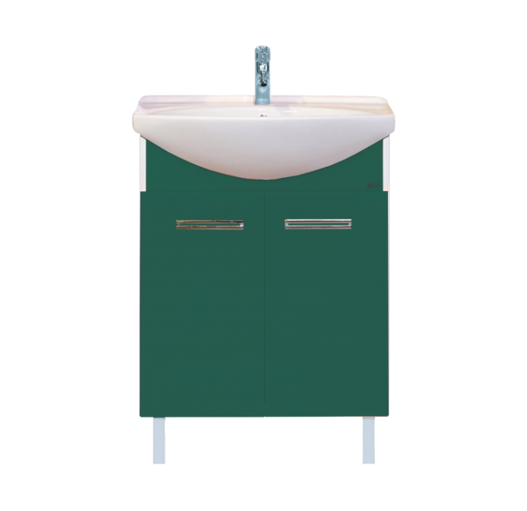Тумба под раковину Misty Джулия 65 прямая зеленая