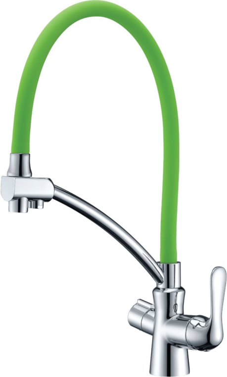 Смеситель для кухни LEMARK Comfort LM3070C-Green с подключением к фильтру с питьевой водой