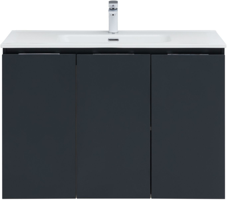 Тумба под раковину Aquanet Алвита New 100 3 дверцы, антрацит 00277531