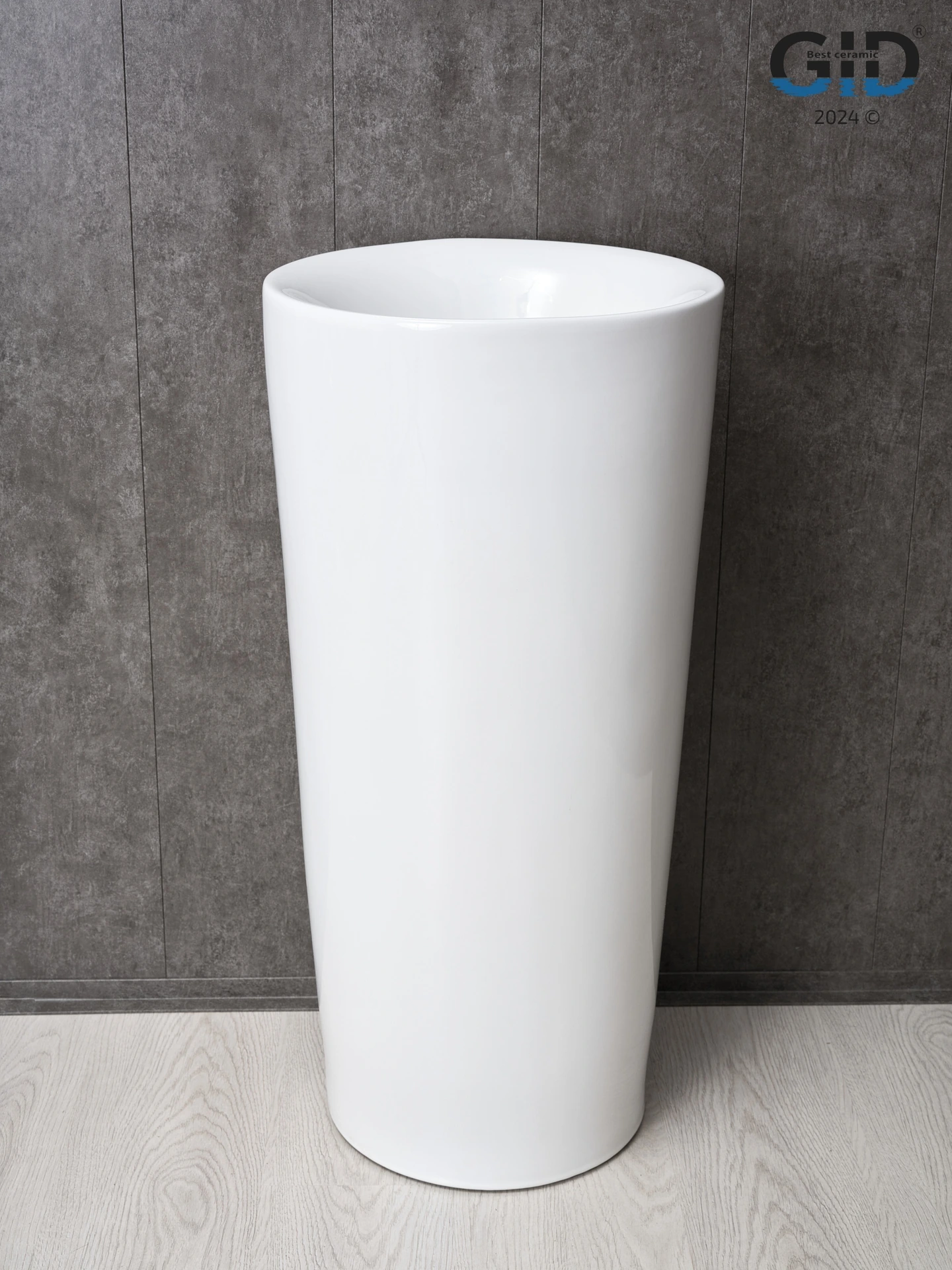 Раковина Gid Nb130w 81118 накладная белая 41x41x85