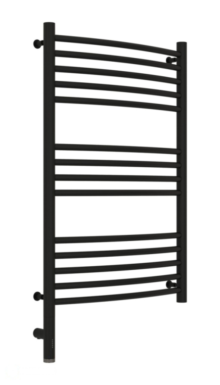 Электрический полотенцесушитель Сунержа Богема 3.0 выгнутая 800x500 МЭМ Лев. матовый черный (31-5802-8050)