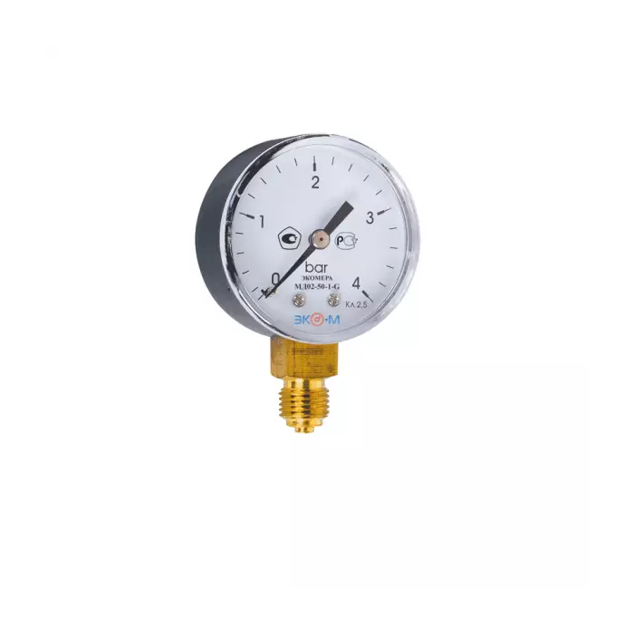 Манометр МД 02 радиальный Дк50мм 0-6 бар кл.1,5 G1/4" ЭКОМЕРА МД02-50-G-6-РИ