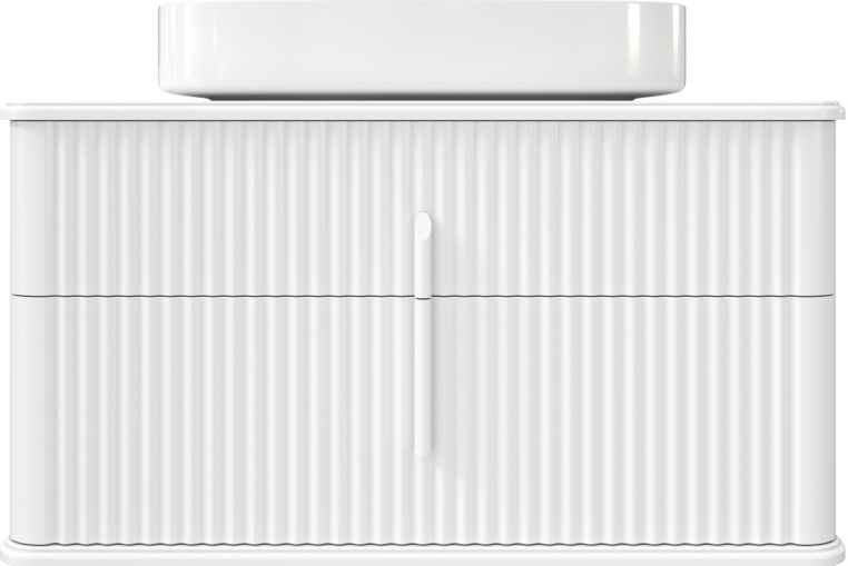 Тумба с раковиной Stworki Молде 95 белая, с сифоном