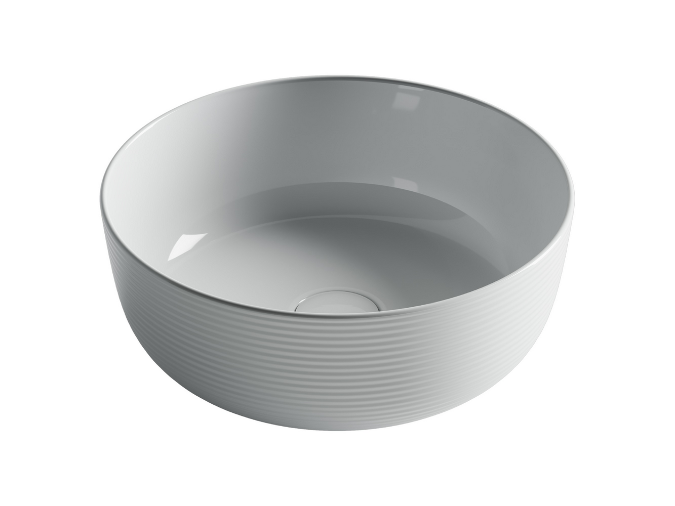 Раковина накладная круглая 356x356x135, без перелива, цвет белый