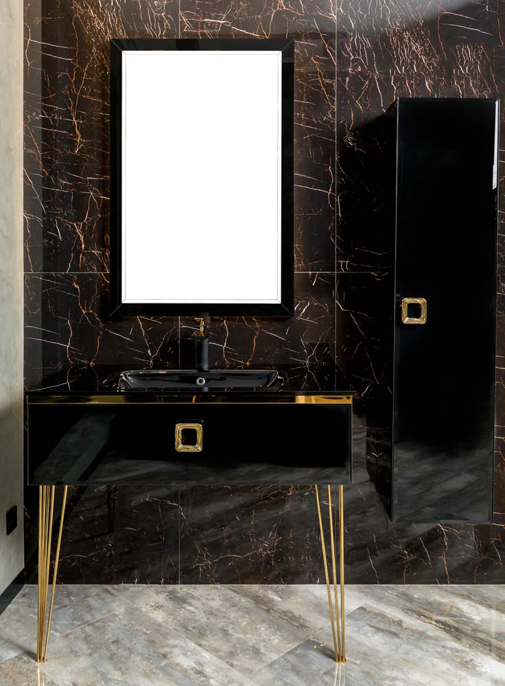 Консоль LUCIDO 80 см Глянцевый Чёрный