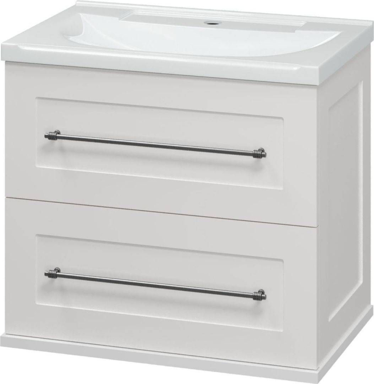 Тумба под раковину Misty Марта 60 с 2 ящ. подвесная белый