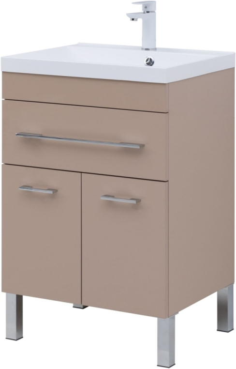 Тумба под раковину Aquanet Верона 60 капучино (1 ящик, 2 дверцы) 00304534