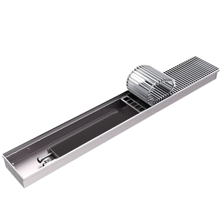 Конвектор внутрипольный RCN2-1000-1026100 ROMMER (Решётка роликовая, анодированный алюминий)