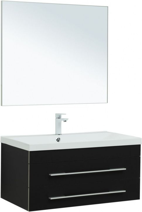 Мебель для ванной Aquanet Верона 90 черный матовый 00287640