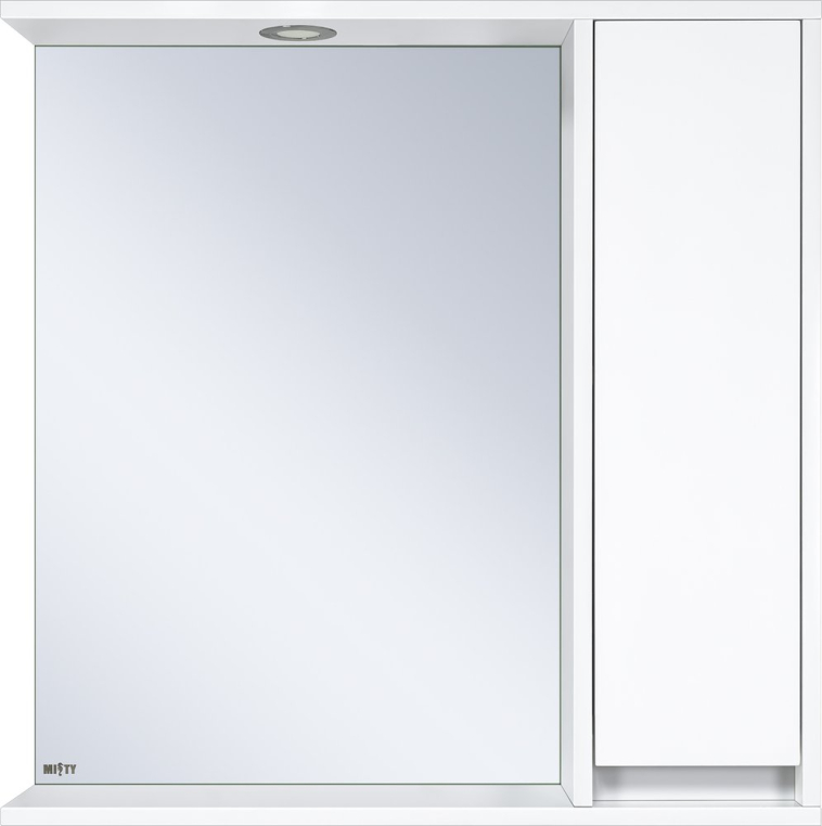 Зеркало Misty Алиса 75 R с подсветкой белое (Э-Али04075-01П)