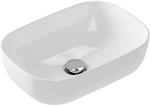 Мебель для ванной Stworki Берген 80 белая с темной столешницей, раковина Moduo 50 Square