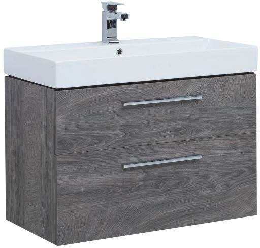 Тумба под раковину Aquanet Nova 85 (Slim Synergy) дуб рошелье, 2 ящика 00249921