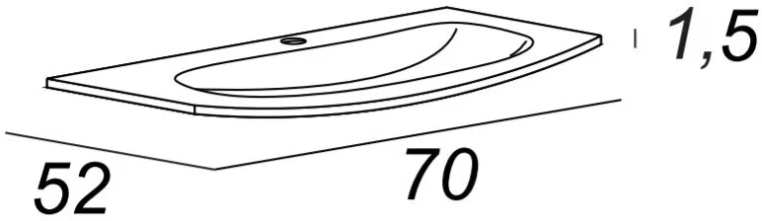 Раковина Cezares Vague 70 см 82410