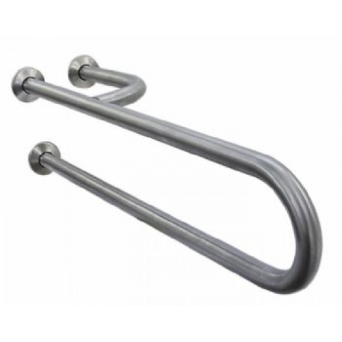Поручень полукруглый с тремя точками опоры Nofer Inox 15048.В левый глянцевый