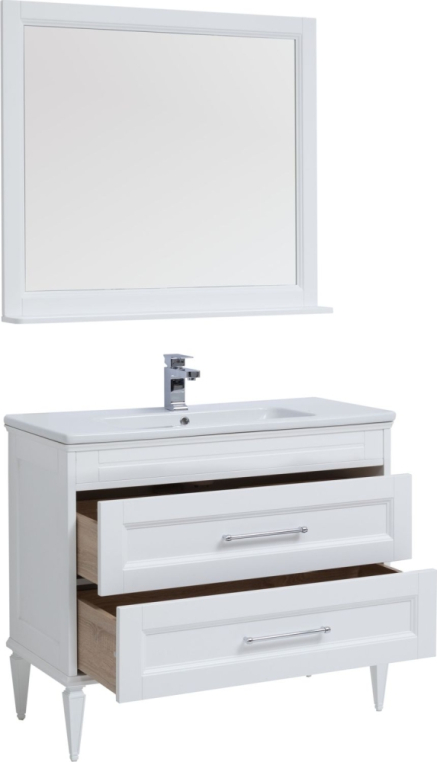 Комплект мебели для ванной Aquanet Бостон М 100 белый матовый 00210628