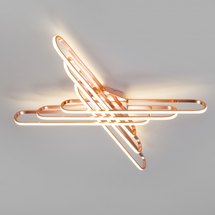 Накладной светильник Eurosvet Staple 90133/6 розовое золото 156W