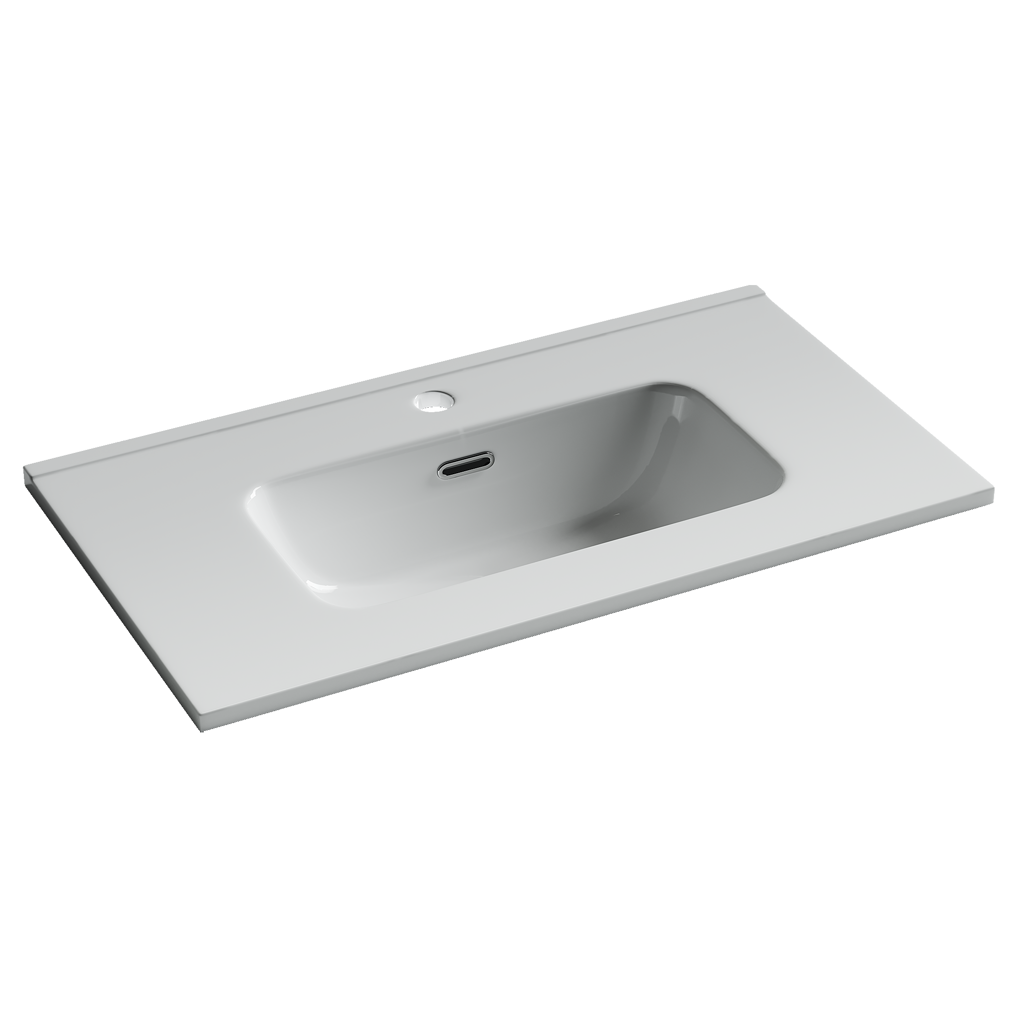 CN7029 Раковина мебельная накладная Compact 710x395x170, цвет белый