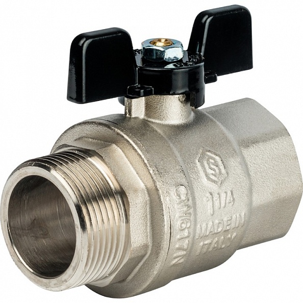 STOUT Кран шаровой полнопроходной, ВР/НР, ручка бабочка 1 1/4" (SVB-0004-000032)