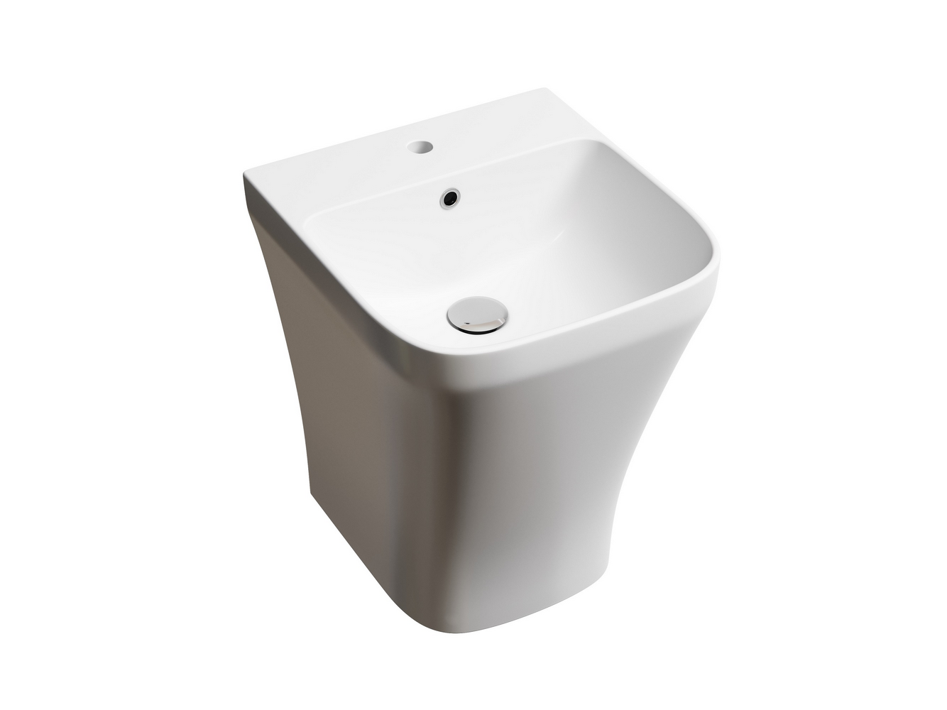 Раковина моноблок подвесная DION с отверстием под смеситель, со сливом переливом