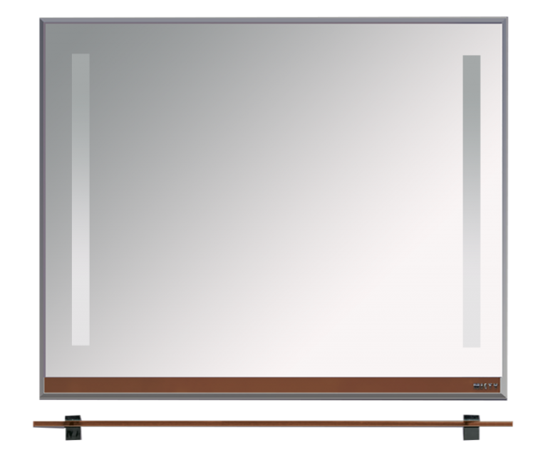 Зеркало Misty Джулия -105 с полочкой 12 мм коричневое