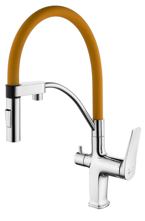 Смеситель для кухни LEMARK Comfort LM3074C-Orange с подключением к фильтру с питьевой водой