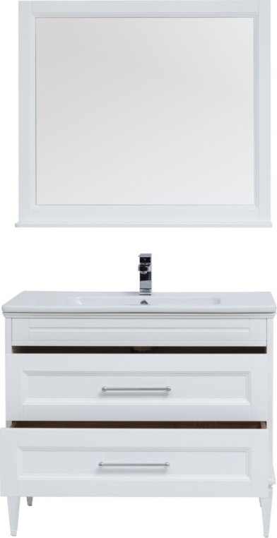 Комплект мебели для ванной Aquanet Бостон М 100 белый матовый 00210628