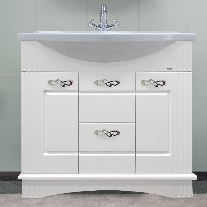 Тумба с раковиной Misty Эльбрус 90 (П-Эль01090-011+1.WH11.0.790)