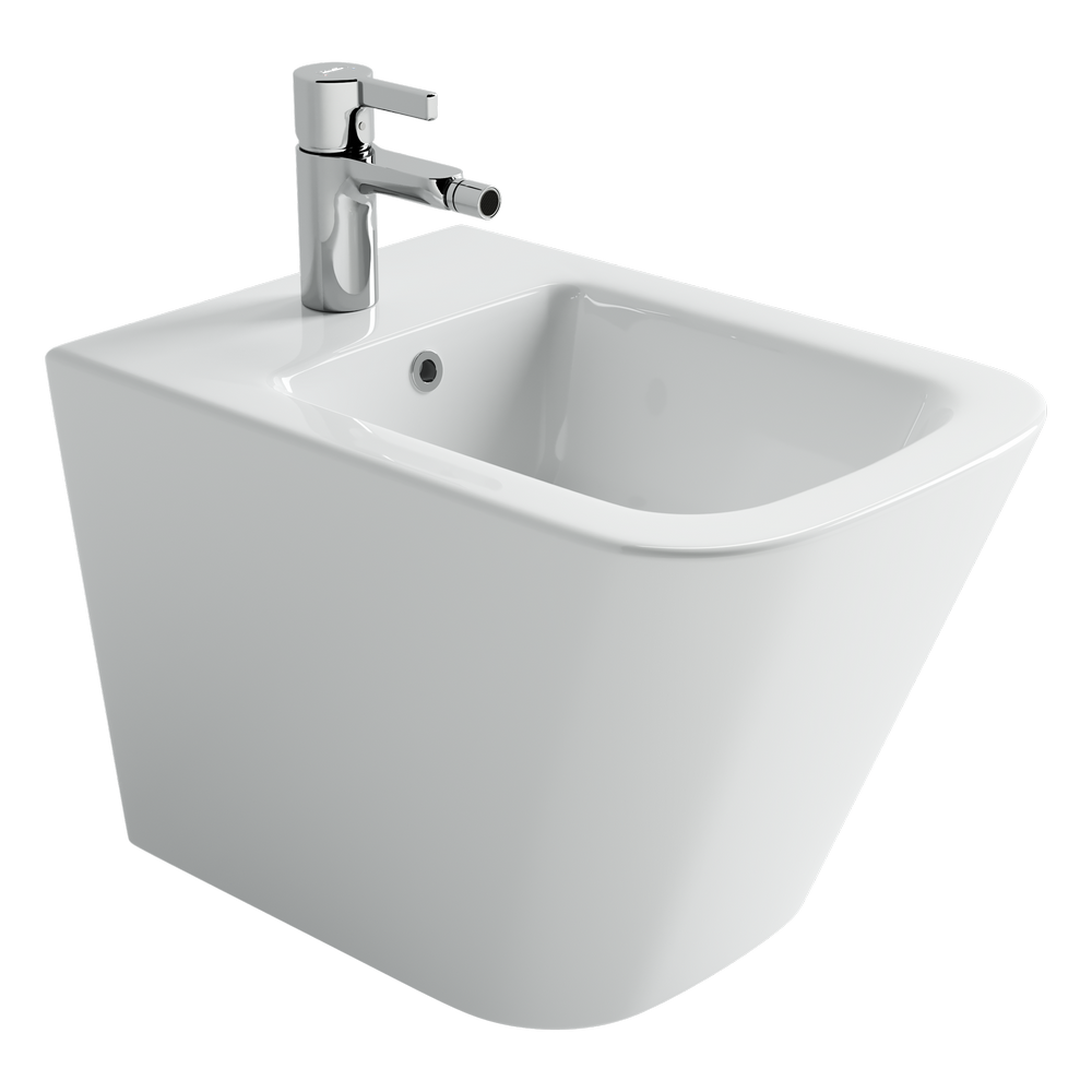 Подвесное биде Union, с крепежом для установки, цвет белый