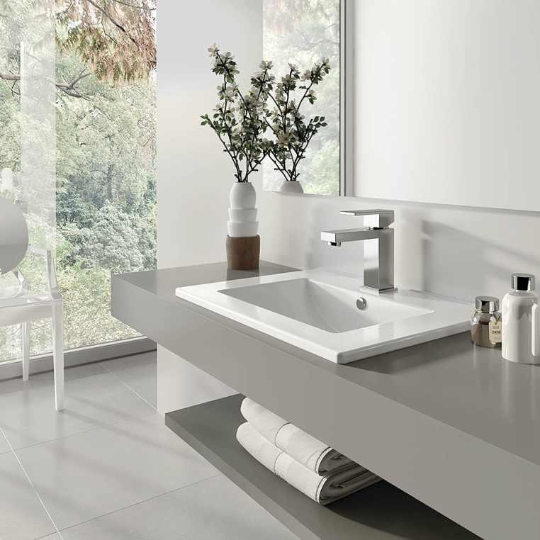 Умывальник Sanita Luxe Quadro 75 QDR75SLWB01