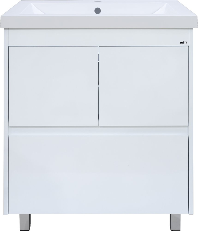 Тумба с раковиной Misty Алиса 58 напольная, белая (Э-Али01058-0112Я+4627173210300)