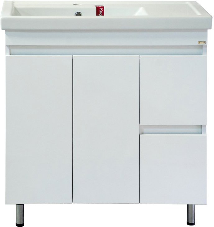 Тумба под раковину Misty Фостер 80 Э-Фос01080-01Н2ЯП с 2 ящиками R (правая), белая