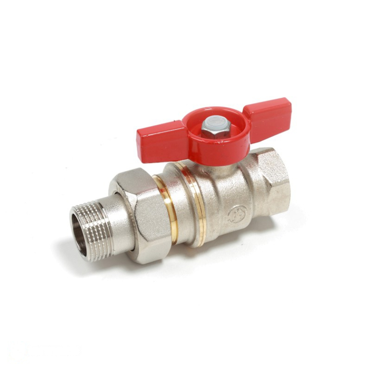Кран шаровой Giacomini 3/4" F x 1" M с отводом (бабочка) серия DADO R919X006 (R919X006)