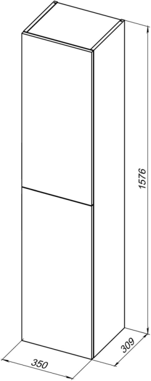 Пенал Aquanet Алвита New 35 дуб веллингтон белый 00277561